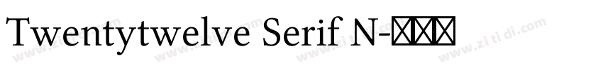 Twentytwelve Serif N字体转换